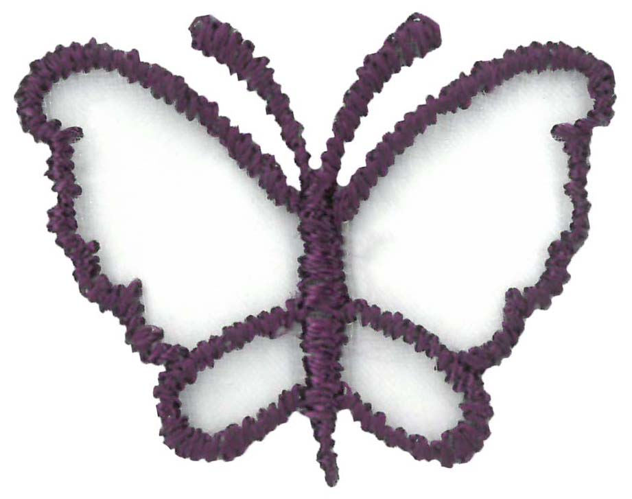 LARGE ORGANZA BUTTERFLY - PURPLE